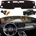 Dash Cover for Chevy Chevrolet Colorado/GMC Canyon 2023-2025 2026 Dashboard Cover Mat Non-Slip Center Console Protector Mat Sunshade (Red Trim)