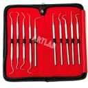 Premium Set of 12 Stainless Steel Precision Micro Probe Set Combo-Straight, Single, Short Double, Long Double, Triple and Hook Tips -Pick Tool Set 5.5"(14CM) (Set of 10 Each)