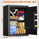3.4 Cuft Large Home Safes with Fireproof Waterproof Bag, Digital Security Safe Box with Keypad Key and Removable Shelf, Anti-Theft Document Safe for Home Money Valuables