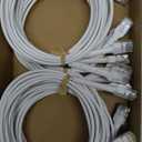 Everest Ultra Slim Cat6a Ethernet Patch Cables 7ft (10-Pack) White - 10GB Cat 6a Patch Cable - Bendable, Flexible & Thin Ethernet Cable - Space Saving 32AWG 550MHZ Cat6a Cables - 100% Copper Wires