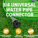 LAVEVE Heavy Duty Sprinkler Soaker Hose 75 FT, Flat Garden Hose with Holes, Efficient Flexible Irrigation Hose for Yard, Lawn and Garden, Includes Stakes