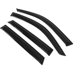 Window Visor Deflector Compatible with 2001-2005 Toyota Rav4 4-Door, Slim Tinted Acrylic Resistant Shield Cover Wind Sun Rain Guard by IKON MOTORSPORTS, 2002 2003 2004