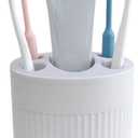 Toothbrush Holders for Bathrooms,Tooth Brush Holder for Bathroom Toothbrush and Toothpaste HolderWhite, 1 Pcs