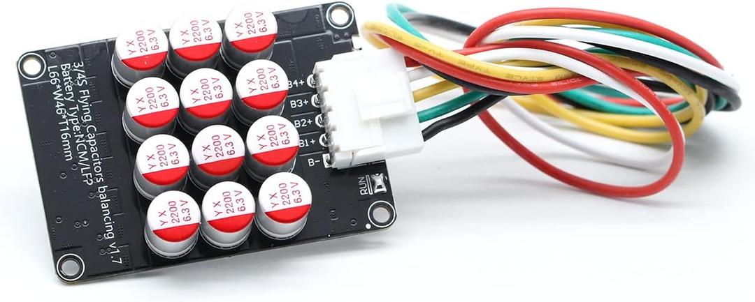 3S 4S 12V 5A Battery Active Equalizer BMS Balancer Lipo Li-ion LFP LiFePO4 Lithium Battery Balance Active Energy Transfer Equalization Module Faster Whole Group Capacitor Balancer PCB