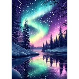 Cynqube Highland Cow Diamond Painting Kit for Adults - DIY 5D Art Kit with Round Gems - Perfect for Beginners and Home Wall Decor (12x16 Inch)