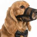 XL Dog Muzzle for Large Dogs Breathable Air Mesh Muzzle for Large Sized Dog | Mussels for Dogs Grooming | Muzzles to Prevent Biting Barking Chewing | Allows Panting and Drinking