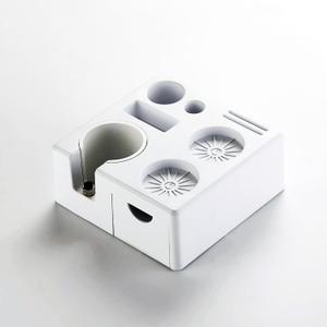 Coffee Tamper Mat Silicone Corner Tamping Mat (Coffee Tamping Station White)