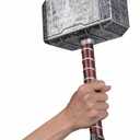 Halloween Hammer Cosplay Weapons, PU Battle Foam Axe Great for LARP Birthdays Gift