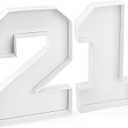 21 Set Cardboard Number for Charcuterie 10.2'' Fillable Tray Charcuterie Paper Box for 21th Birthday Anniversary Party Decorations Chocolate Candy Cupcake Container
