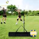 Heavy Duty Volleyball Net Set - Official Size Portable Volleyball Net for Backyard - Volleyball & Carrying Bag Included
