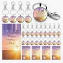 Mother's Day Christian Gifts Bulk Christian Bible Verse Keychains with Mother's Day Gift Cards Opp Bags for Church 24 pack (1 missing key chain)