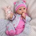 UOFTKIZ Lifelike Reborn Dolls Girl - 18 Inch Realistic Reborn Baby Dolls Girl, Real Life Baby Doll with Poseable Body, Pretend Play Gift for Kids Age 3+, Collectors, Grandma, New-Parents