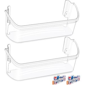 [2 PACK] UPGRADED 242126602 Refrigerator Door Bin Shelf Replacement For Frigidaire Door Shelf Replacement -LFSS2612TF0 LFSS2612TF4 Frigidaire Door Bin Bottom Shelf Parts AP6278233 PS12364199 Shelves