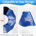 Upraded Dog Cone Collar After Surgery, Adjustable Soft Dog Cone, Soft Inner & Sturdy Protective Recovery Elizabethan Collar for Dogs to Stop Licking Wounds (L) (Blue)