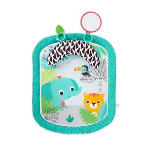 Bright Starts Totally Tropical Prop & Play Tummy Time Mat, Baby Play Mat, Tummy Time Pillow, Sensory Toys, Ages Newborn + (Small)