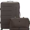 SwissGear 7366 Signature Hardside Expandable Luggage with Spinner Wheels and TSA Lock, Weekender Tote, Chocolate, 2-Piece Set (Weekender/27)