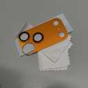 Hoerrye for iPhone 17 Pro Max Camera Lens Protector - [12FT Shatterproof Military Grade] [Strong Adsorption] 9H+ Tempered Glass Camera Screen Full Protective Cover Case Friendly,Cosmic Orange