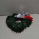 Christmas Car Decoration Wreath with Lights Christmas Car Wreath Accessories for Car, Truck, SUV or Any Car Grille, Mounting Equipment Included (Green)