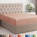 Queen Fitted Bed Sheet - Bottom Single Fitted Sheet Only - Ultra-Soft Hotel Luxury Bedding w/ 8-16 Inch Deep Pockets - Breathable, Cooling & Wrinkle Free - Easy-Care, Fade & Shrink Resistant - Mauve