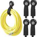 JEEJINYAN 4 PCS Heavy Duty Magnetic Hooks, Magnetic Garage Hooks, Magnetic Tool Holder, Tool Organization Cord Strap for Cars, Garage, RV, House, Ropes