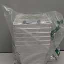 6-Pack 7'' Square Planters with Built-in Drainage Tray  Heavy-Duty Plastic Pots with Drainage Holes and Bottom Stopper, BPA-Free White Matte Planter Stackable for Indoor Plants, Herbs, Flowers