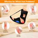 Plantar Fasciitis Night Splint, Night Splint for Plantar Fasciitis Women & Men, Adjustable Straps Stretch the Plantar Fascia, Helps Relieve Heel & Morning First Step Pain, Soft & Breathable, Black