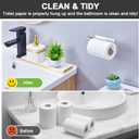 Toilet Paper Holder Wall Mount, Toilet Paper Storage Metal, Adhesive Rustproof Toilet Paper Roll Holder Wall Mounted, Large Roll Hanging Holder for Bathroom, Kitchen, Washroom RV (Silver)