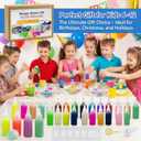 Magic Water Elf Toy Kit Refill & DIY Slime Squishy Making Kit for Kids, STEM Arts & Crafts Family Activity, Indoor Rainy Day & Holiday Fun(24 Bottles:12 Colors)