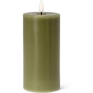 Abbott Collection Wax LED Flameless Pillar Candle - Green (3x6 H)