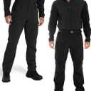 KFUBUO Men's Lightweight Ripstop Tactical Cargo Pants, Water Resistant Hiking Work Pants Relaxed Fit Black (Black) 42W x 32L