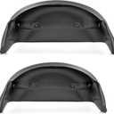 Rough Country Rear Wheel Well Liners for Ford F-250/F-350 Super Duty (2017-2026) - Heavy-Duty Black HDPE Fender Guards for Mud & Debris, Made in USA