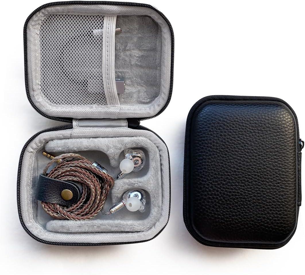 PU Leather Storage Box, Suitable for in Ear Earphones, Wired Earphones, Waterproof, Portable, Pressure Resistant Box, Earphone Storage Bag