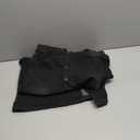 Midi Jean Skirts for Women Button Front High Waisted Stretch Long Denim Skirt with Slit Pockets Black L