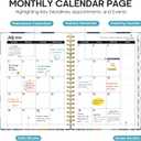 Planner 2026-2027, Monthly & Weekly Jul 2026-Jun 2027 Planner Calendar | 6.3" x 8.5", Hardcover Academic Spiral Planner with Tabs, School & Daily Agenda for Women, Students, Teachers, Balloon Valley