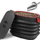 Wood Pellet Storage Containers - Pellet Bin Pellet Bucket With Spoon Set,Smoker Pellet Storage ,Pellet Containers for Grill Pellet