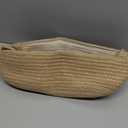 Mkono Small Storage Basket for Toilet Tank Top Boho Bathroom Decor Woven Rope Toilet Paper Tray Organizer for Shelf Bedroom Living Room, Jute, 1 Pack, 13" L x 6" W