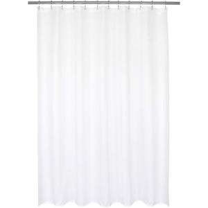 Barossa Design Waterproof Fabric Shower Curtain or Liner Microfiber - Soft Cloth & Hotel Quality, Machine Washable White Shower Curtain Liner for Bath Tub, 72x72 Inches