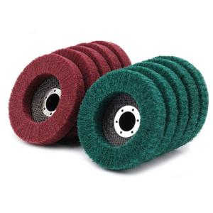 10Pcs 180/320 Grit Nylon Fiber Flap Disc Metal Polishing Wheel, Abrasive Buffing Grinding Discs for 4" Angle Grinder, Deburring and Rust Removal of Welds on Complex Surfaces
