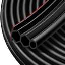 40 Feet Self-Adhesive Rubber Weather Stripping, Diamond-Shaped Extra Thick Rubber Door Weather Stripping Door Seal Strip for Door Frame Door Insulation Strip Waterproof Fits Big Gaps(Black)
