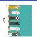 2 x Spiral Journal Notebook,A5 Hardcover Lined Journals for Women Girl 6 x 8.3 in,120 Pages Thick Paper,Cute College Ruled Writing Notebook for Gifts Office Work School(Cute Cat Claw)