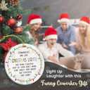 4 x Coworker Christmas Ornaments 2025 - Appreciation Gifts for Coworkers Women, Meaningful Work Besties Gifts for Women Men, Team Ceramic Ornament for Christmas Tree Decorations