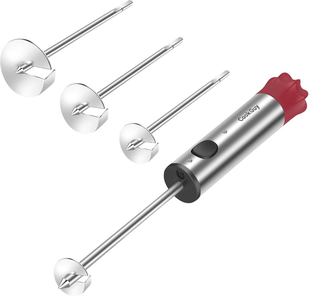 Cook Guy Vegetable Corer with Folding Fruit Knife - Multi-Purpose Sharp Blade Veggie Corer Drill for Zucchini, Potatoes, Carrots - Ergonomic Anti-Slip Handle, 4 Sizes for Coring and Hollowing