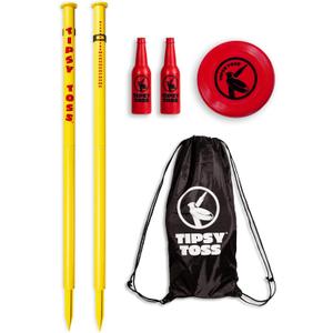 GoSports Tipsy Toss Game Set - Flying Disc Bottle Drop Yard Game - Choose Pro or Standard