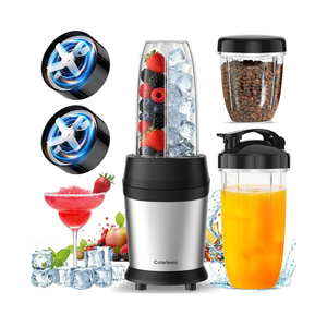12-Piece Smoothie Blender Maker 25,000 RPM Personal Blender for Ice Crushing Smoothies & Frozen Drinks Nuts with 23oz, 32oz, 37oz Portable Cups Two 6-Leaf Stainless Steel Blades, Silver