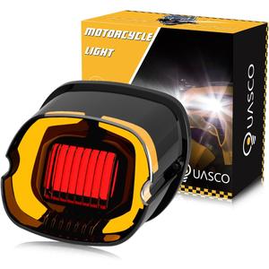 QUASCO LED Strobe Brake Tail Light Rear Turn Signals Smoked Taillight Compatible with Harley Dyna Sportster Road King Electra Glide Heritage Softail Fatboy Touring