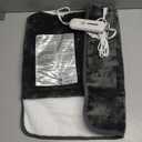 Medical king Foot Warmer Electric Heated Foot Warmer, 3 Temperature Settings, Auto Shut Off, Machine Washable - Flannel Grey Medical King