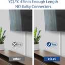 47in(3 x L15.7in) TV Cord Hider, YCLYC Cord Hider for Wall Mount TV, Large Cable Hider, Paintable Wire Covers for Cords, Cable Management Cord Organizer, Wire Hiders for TV on Wall W2 x H0.7in, Beige