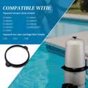 CCX1000D Lock Ring Assembly w/ 2 Safety Clips Compatible with Hayward XStream Filtration Series Models,(for xstream Filtration CC15093S CC150932S CC15093SFT CC15093STL CC10092S CC100922S)