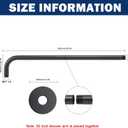 NearMoon Shower Arm, Extra Extension Arm with Flange, Stainless Steel Wall-Mounted Showerhead Extender Pipe (20 Inch, Matte Black)