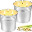 Citronella Candles Outdoor, 34OZ Large Citronella Candle for Patio, 3 Wicks Natural Soy Candle for Summer, 200 Hours Long Lasting Burn Outside Candles for Garden, Yard Balcony, Camping